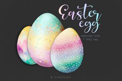 Rainbow Easter Eggs PNG clipart, Watercolor sublimations Product Image 1