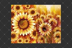 Floral junk journal pages, Watercolor sunflower fields Product Image 4