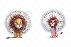 Cute Dandelion Lions, Floral Baby Lion Watercolor JPG bundle Product Image 6