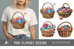 Watercolor Knitting Basket Clipart Product Image 1