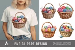 Watercolor Knitting Basket Clipart Product Image 1