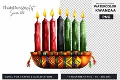 Kwanzaa Candles Clipart PNG, Black history Sublimation Product Image 1