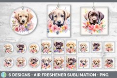 Bundle of six Wild Flowers Labrador Retrievers Air Freshener designs.