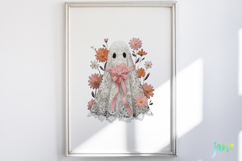 Watercolor Lace Ghost Halloween PNG Product Image 5