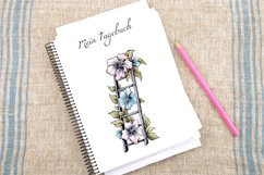 Watercolor Ladder with Flower Clipart Bundle Product Image 4