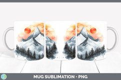GorgeousWatercolor Mug Wrap design.