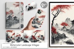 Digital Paper Landscape Villages Product Image 1