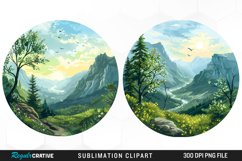 Watercolor Landscapes Illustration PNG Clipart Product Image 1