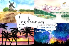 Watercolor Landscapes | Watercolor Nature Scenes Product Image 1