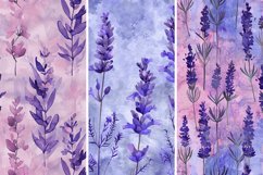 Watercolor lavender Digital Papers Bundle Product Image 2