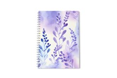Watercolor lavender digital papers, PNG high quality Product Image 5
