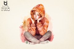 Watercolor Lazy Girl Sublimation Png Bundle Product Image 2