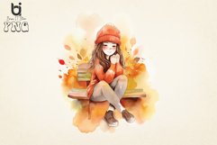 Watercolor Lazy Girl Sublimation Png Bundle Product Image 4