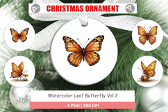 Leaf Butterfly Ornament Product Image 1