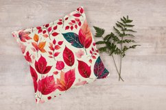 Watercolor Pink Leaf Pattern Design, colorful leaf Product Image 3