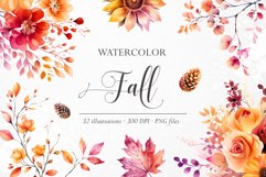 Fall Watercolor Collection - PNG Overlays Product Image 1