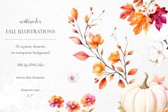 Fall Watercolor Collection - PNG Overlays Product Image 2