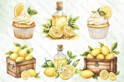 Watercolor Lemon Bundle Clipart Product Image 6