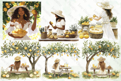 Watercolor Lemon Bundle Clipart Product Image 4