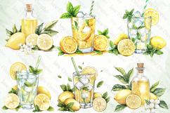 Watercolor Lemon Bundle Clipart Product Image 9