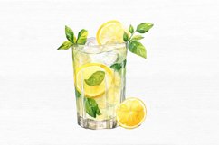 Lass of Lemonade Watercolor Sublimation Clipart Product Image 7