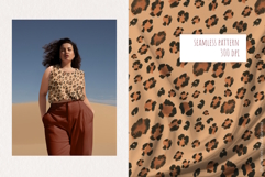 Watercolor Leopard Print Seamless Pattern Product Image 1