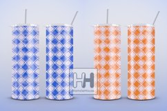 Abstract checkered pattern skinny tumbler wrap sublimation Product Image 4