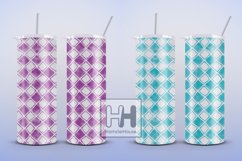 Abstract checkered pattern skinny tumbler wrap sublimation Product Image 5