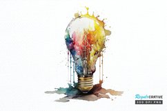 Watercolor Light Bulb PNG Clipart Product Image 1