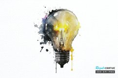 Watercolor Light Bulb PNG Clipart Product Image 1