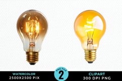 Watercolor Light Bulbs Clipart Bundle Product Image 2