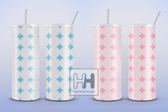 Watercolor light diamond pattern skinny tumbler sublimation Product Image 1