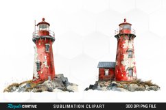 Watercolor Lighthouse Design Clipart Product Image 1