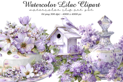 Watercolor Lilac Clipart Product Image 1