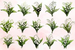 Watercolor Lily of the Valley Clipart Bundle Product Image 2