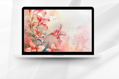 Watercolor Lily Digital Paper Bundle Product Image 2