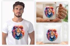 Watercolor Lion PNG 
