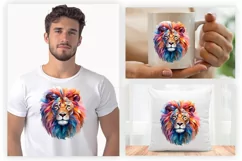Watercolor Lion PNG 
