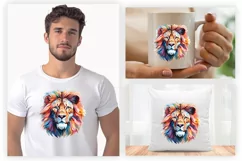 Watercolor Lion Sublimation Clipart