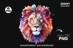 Watercolor Lion Sublimation PNG Clipart