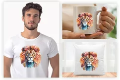 Watercolor Lion PNG Clipart