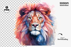 Watercolor Lion PNG Clipart