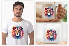 Watercolor Lion PNG Clipart