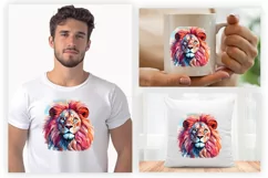 Watercolor Lion PNG Clipart