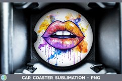 GorgeousWatercolor Car Coaster design.