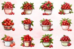 Watercolor Litchi in a Pot Clipart Bundle Product Image 2