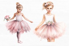 Little Ballerina Watercolor Sublimation Clipart Product Image 5