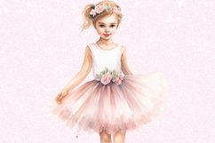 Little Ballerina Watercolor Sublimation Clipart Product Image 4