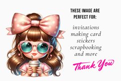Cute Pop Girl Clipart, Pop Girl Coffee Clipart Bundle Product Image 2