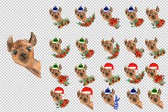 Watercolor Llama christmas clipart - Sublimation designs Product Image 6